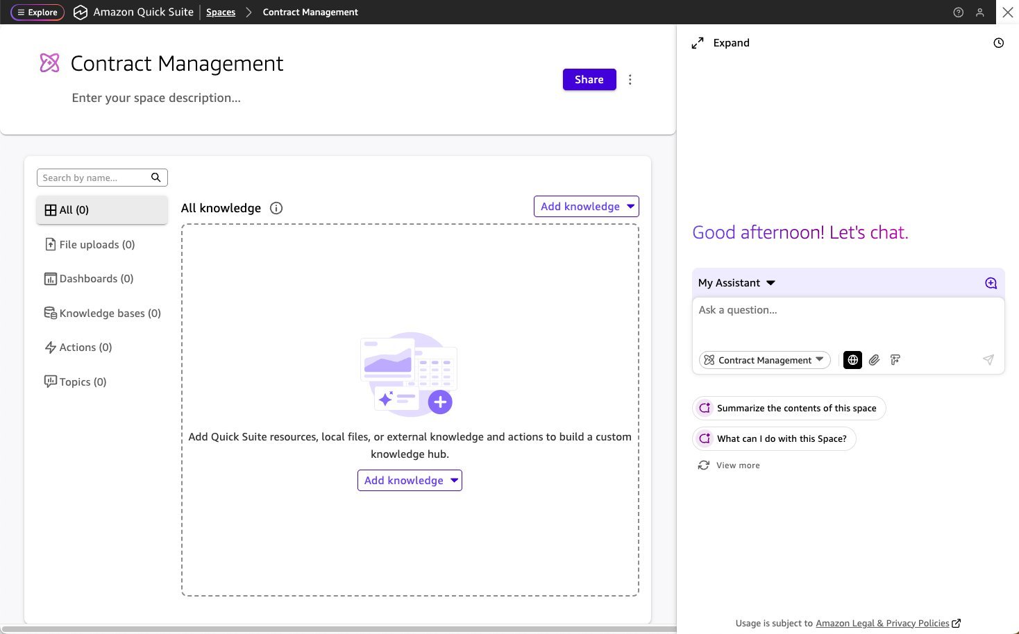 Contract Management Space