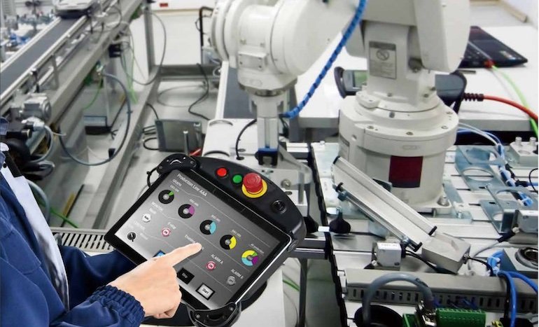 A controller and robot arm. Standards for industrial robots and cobots are evolving, and this will impact how designers and OEMs comply with safety requirements.