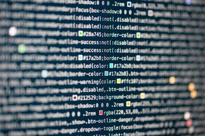 Free computer code screen image