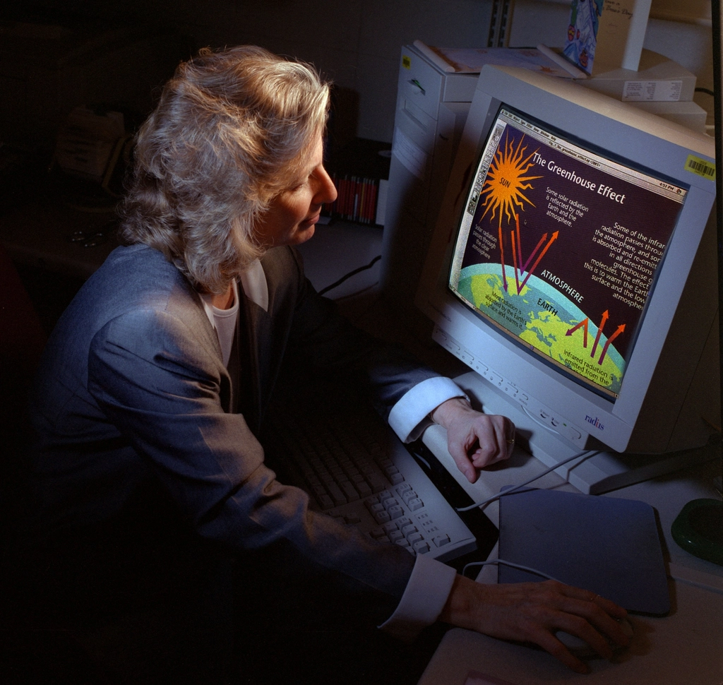 Global warming climate computer screen