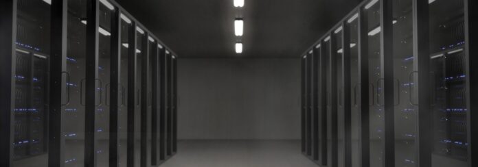 data-center-servers server, space, the server room, dark, led, shining, mystical, template, artificially, neon, gray, basement, cellar, fog,