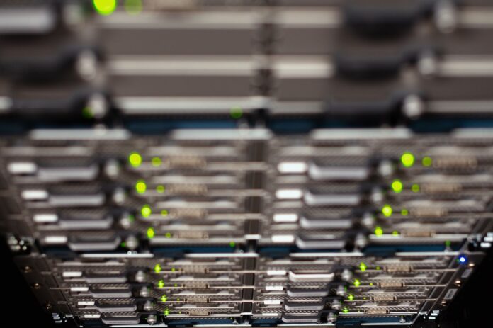 data-center-servers From above contemporary server cable trays without wires located in modern data center